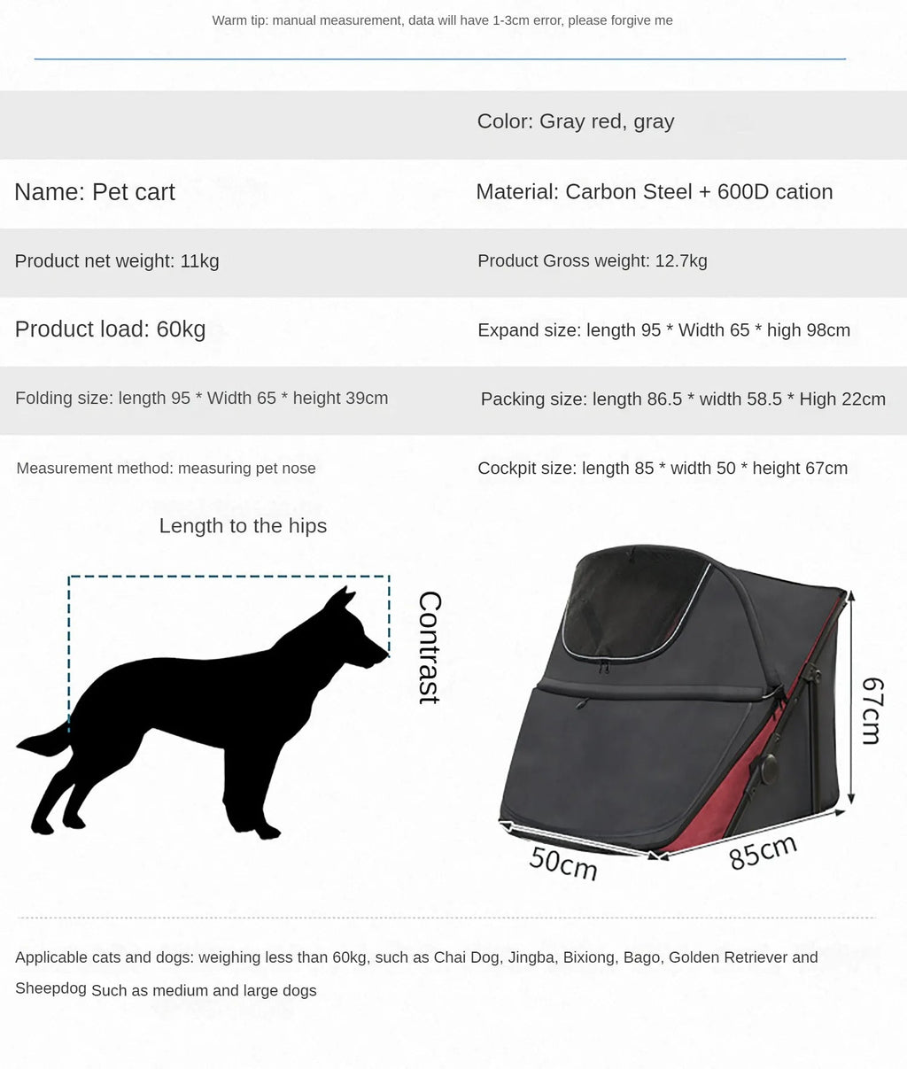 Pet Stroller for Clean & Easy Walks - Ideal for Kittens, Puppies & Elderly DogsHappy TailsHappy Tails