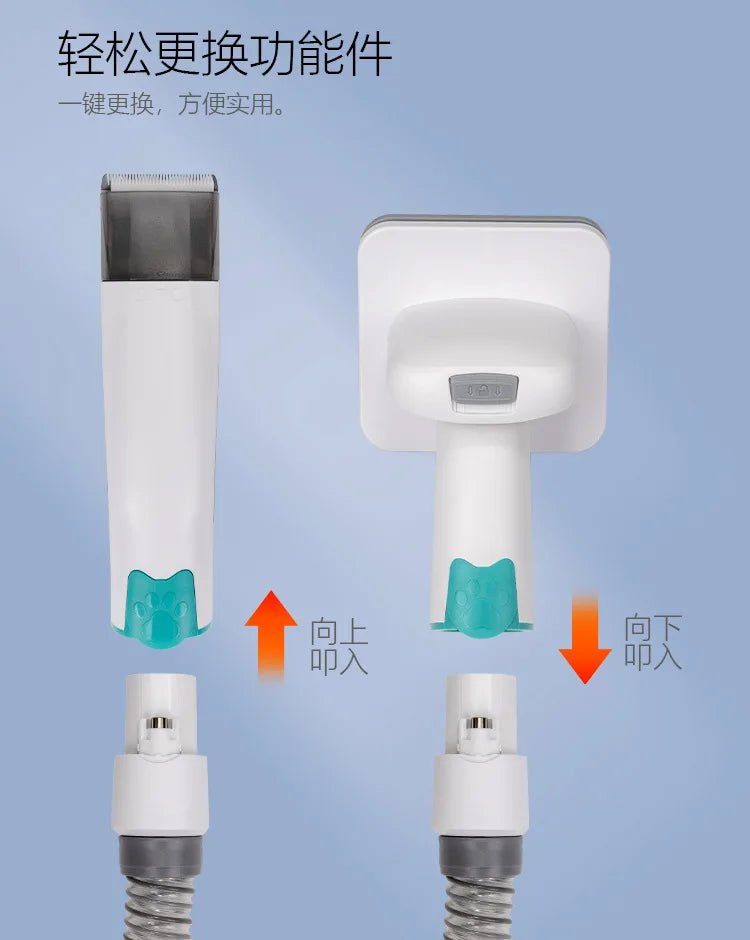 New 7 - in - 1 ABS Pet Grooming Kit for Dogs & Cats: Vacuum, Shave, Groom, Cut & CombHappy TailsHappy Tails