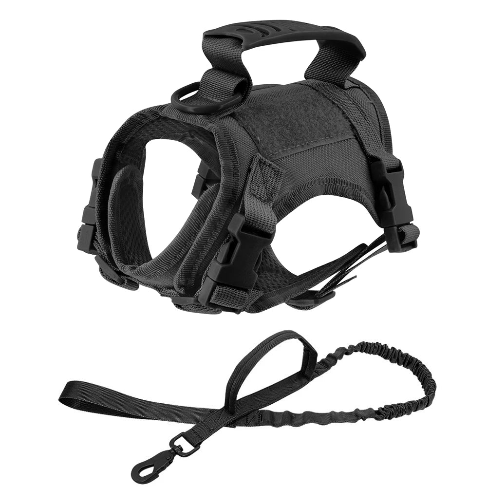 Tactical Cat Harness For Walking Escape Proof Adjustable Pet Vest Harness Soft Mesh With Control Handle For Large Cat Small DogHappy TailsHappy Tails