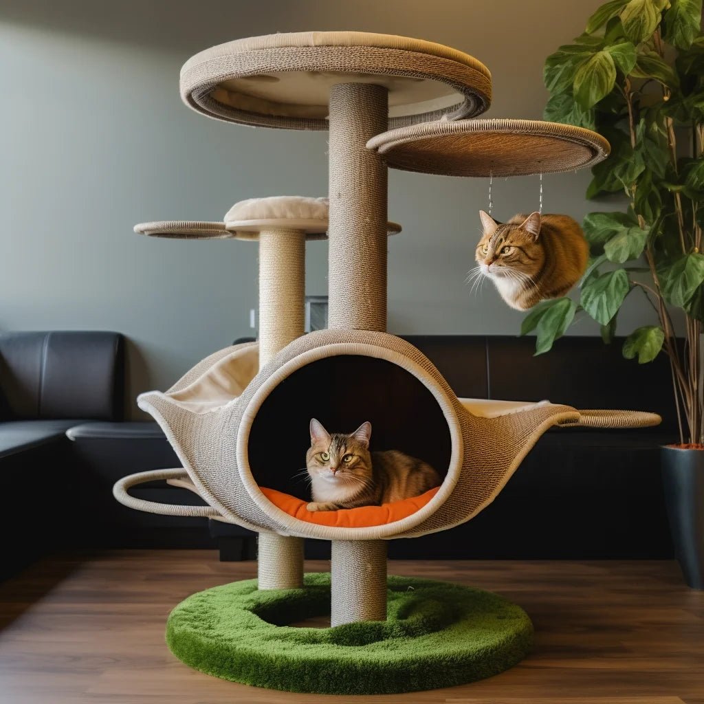 Factory price 2024 new designed Creative Cat Scratcher Cat climbing Tree affordable Big Large Cat climber furniture - Happy Tails