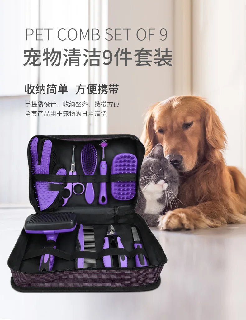Complete Grooming Kit for Pets - Happy Tails 9-Piece SetHappy TailsHappy Tails