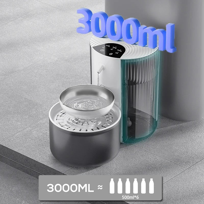Smart Pet Water Dispenser with Stainless Steel Bowl - Happy Tails