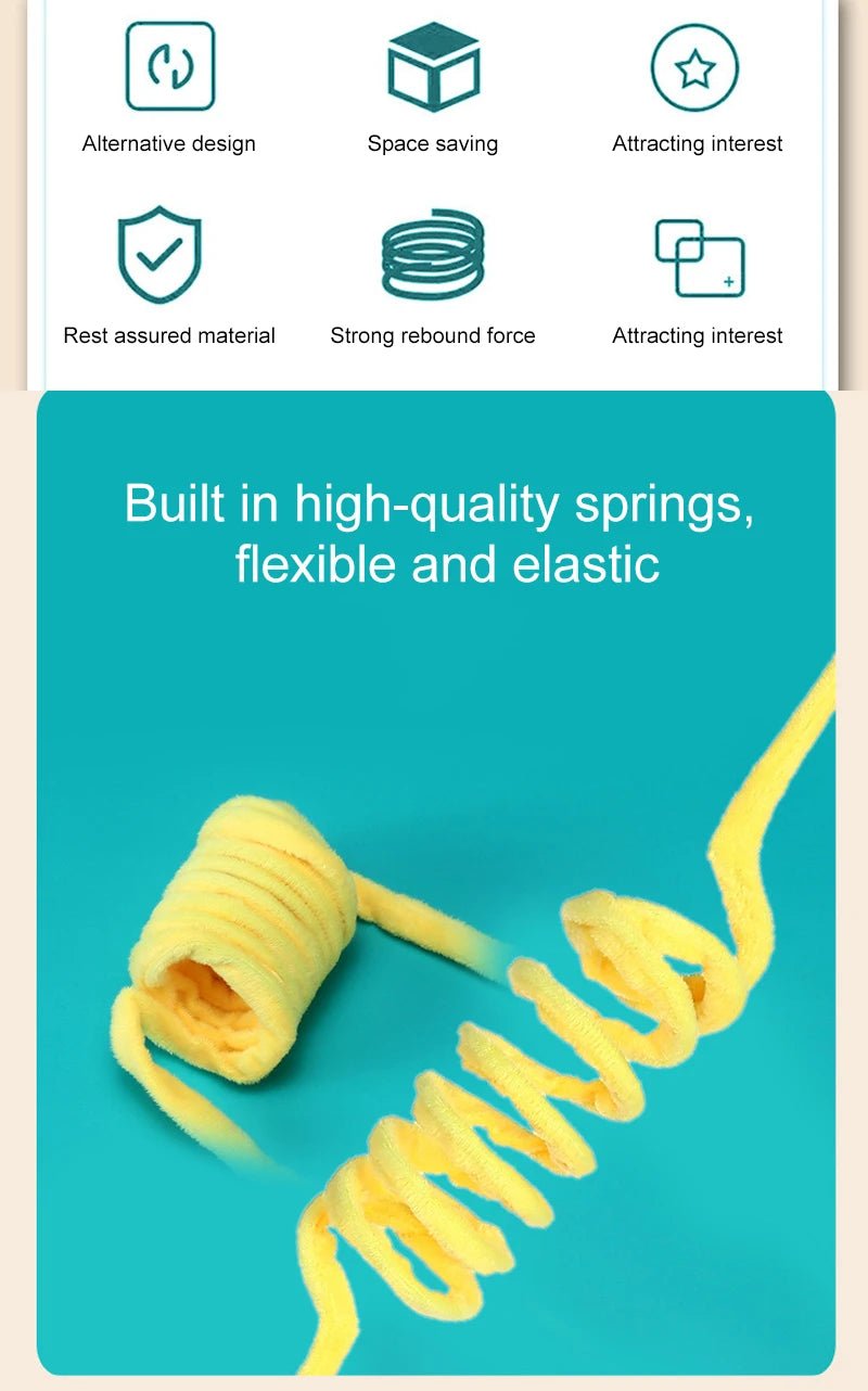 Simulation Cat Toy Cat Scratching Rope Feather Funny Kitten Playing Game Interactive Toy Retractable Hanging Door Pet Supplies - Happy Tails