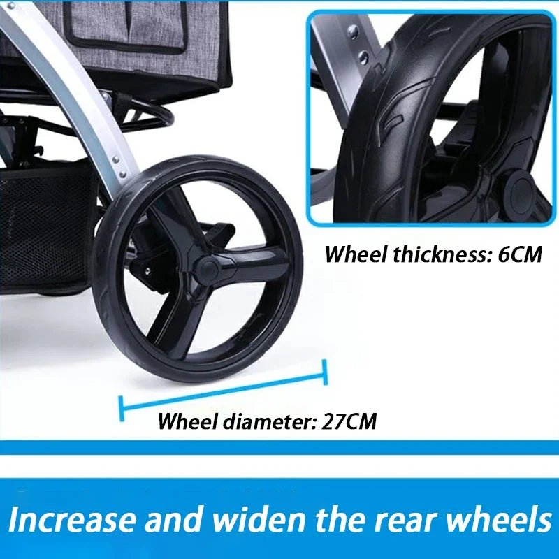 Foldable Dog Strollers 35KG Medium Luxury Dog Strollers Designer Cute Travel Outdoors Dogs Stroller Cheap Portable Pet SuppliesHappy TailsHappy Tails