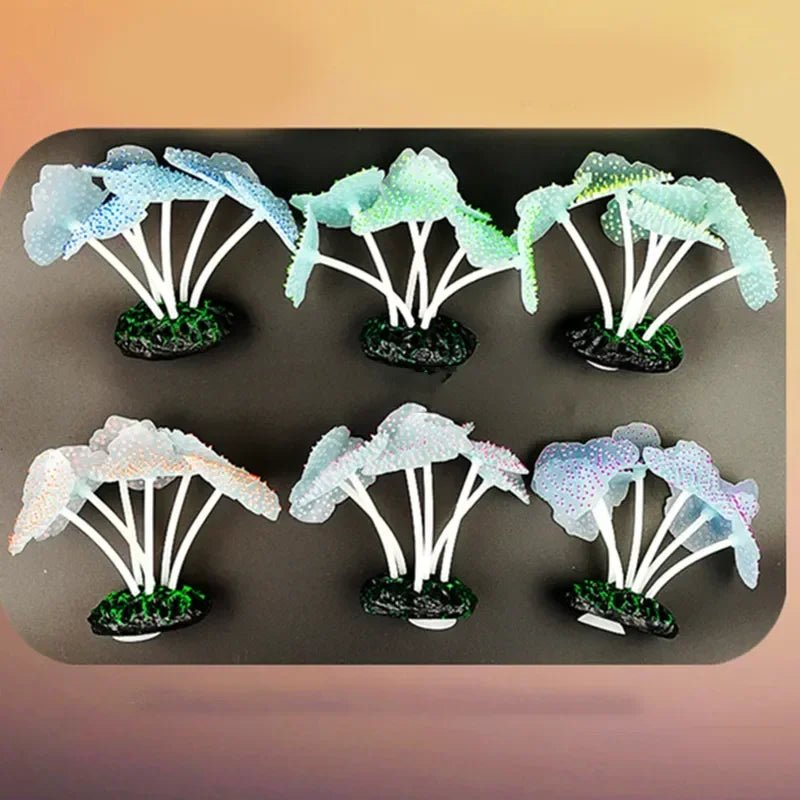 Aquarium Accessories Anemone Weed Fish  Accessories Plastic Decorate Decoration Simulate Artificial Glowing Plants Aquatic - Happy Tails