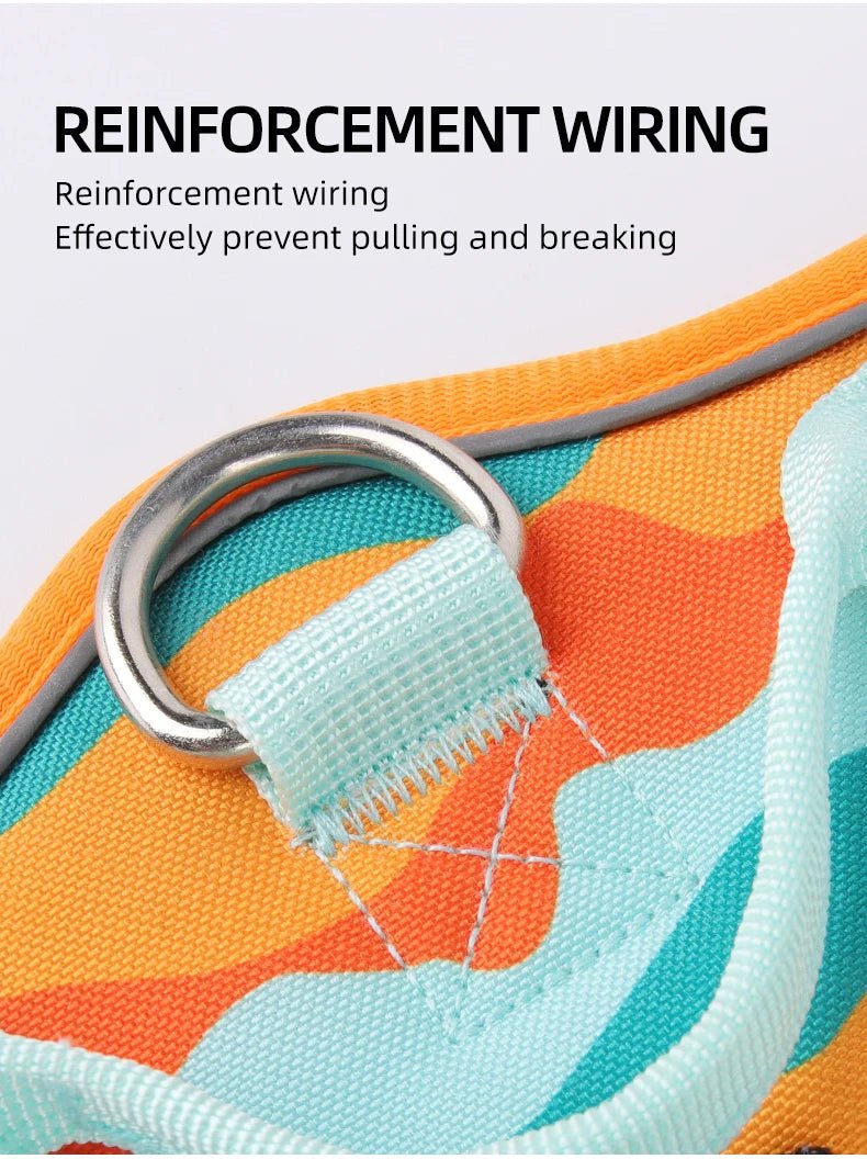 Dog Harness,Reflective Soft Padded Everyday Harness with Dual Leash Clips,Adjustable and Lightweight Fit for Training or Walking - Happy Tails