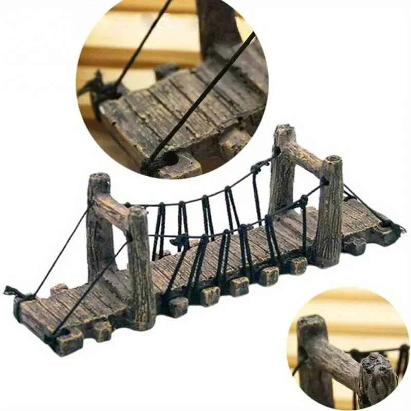 Aquarium Ornament Decoration House with Bridge for Fish Tank - Happy Tails