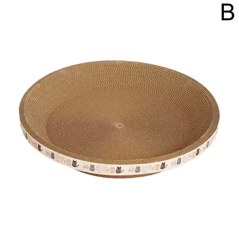 Corrugated Cat Scratcher Cat Scrapers Round Oval Grinding Claw Toys for Cats Wear-Resistant Cat Bed Nest Cat Accessories - Happy Tails