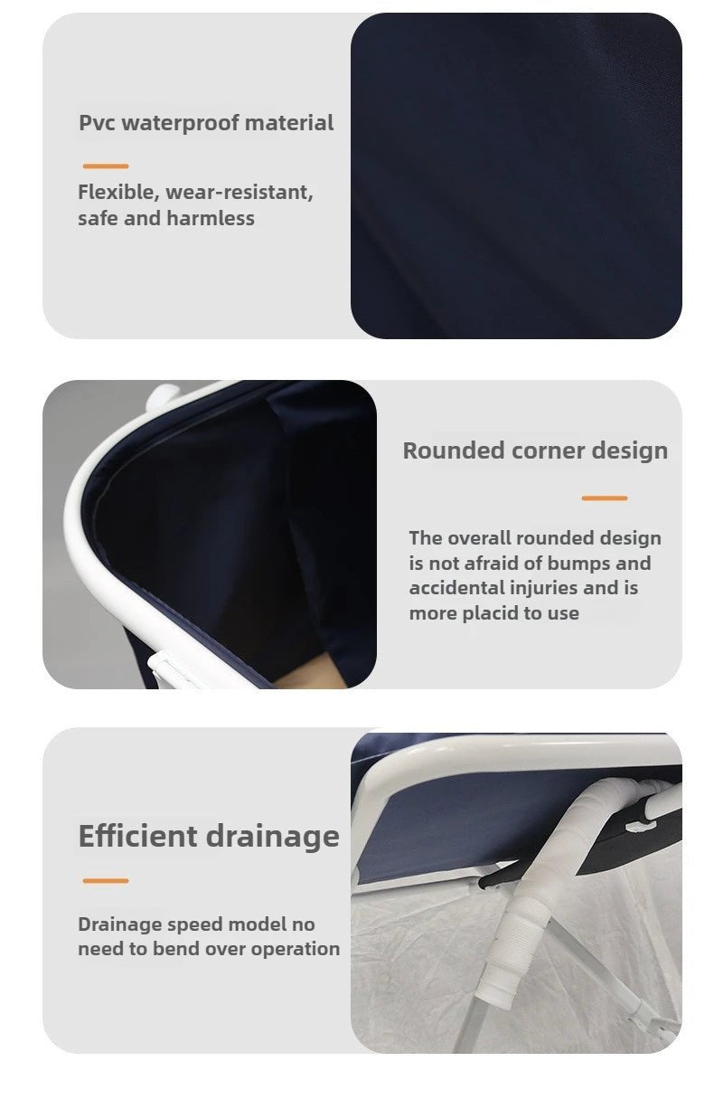 Foldable Pet Bath Tub - Adjustable Height & Easy CarryHappy TailsHappy Tails