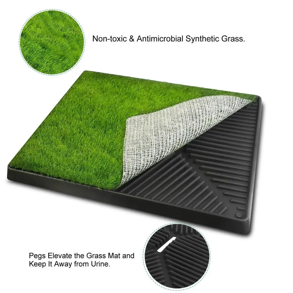 Portable Synthetic Grass Dog Potty TrayHappy TailsHappy Tails