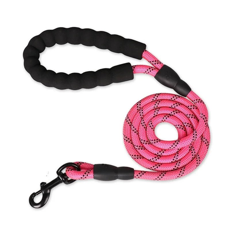 Reflective Dog Leash With Comfortable Padded Handle - Double Heavy Duty Traction Rope For Strong Dogs - Enhance Safety And Contr - Happy Tails