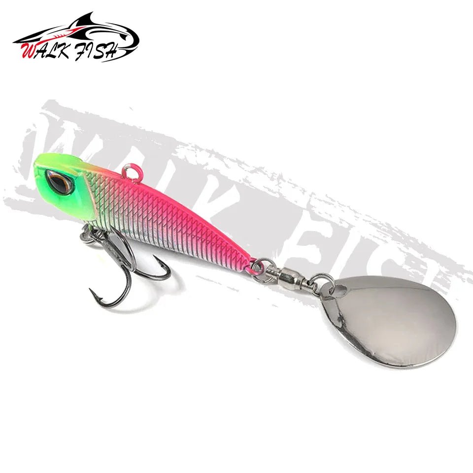 VIB Spinner Bait Metal Fishing Lure Kit - 4 Sizes, Rotating Tail, Japan WobblerHappy TailsHappy Tails