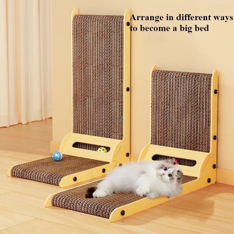 Cat Scratching Board Cat Toys Wooden Wear - resistant and Scratch - resistant Post Cat Furniture Training Grinding Claw Toys SofaHappy TailsHappy Tails