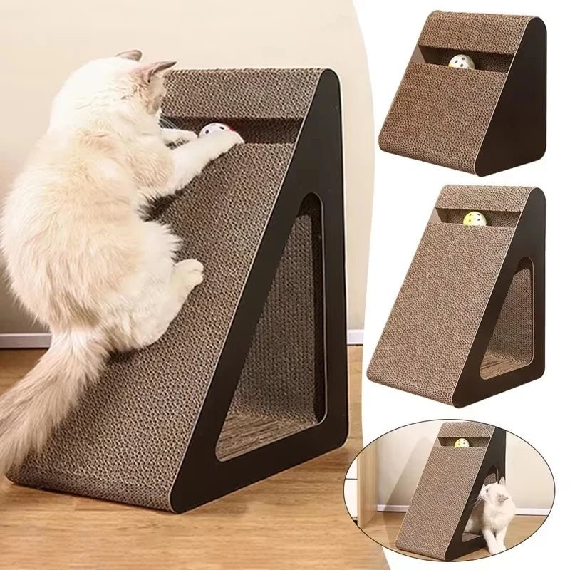 Rotating Ball Cat Scratch Cardboard - Durable Clawing Board Climbing FrameHappy TailsHappy Tails