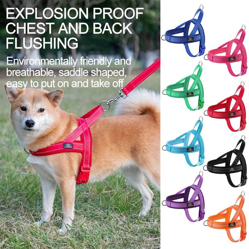 Harness for A Small Dog Harness Harnait Dog Chest Nylon Large Dog Harness Small Breed GXQ04 - Happy Tails