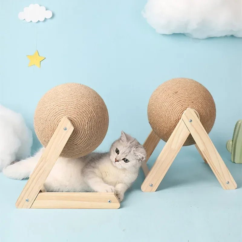 Cats Toy Cat Scratcher Sisal Rope Ball Kitten Interactive Grinding Paws Toys Scratch Board Pet Furniture Accessories Supplies - Happy Tails