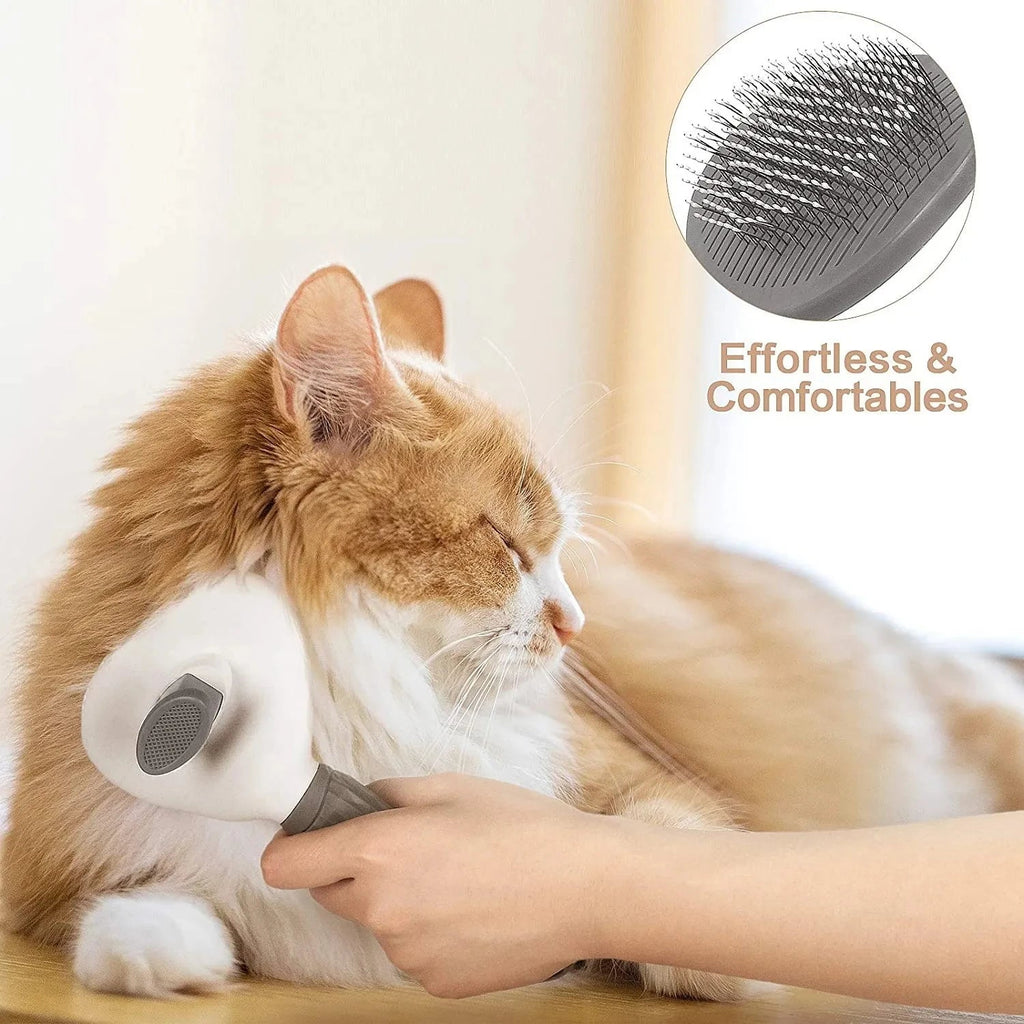 Pet Dog Brush Cat Comb Self Cleaning Pet Hair Remover Brush For Dogs Cats Grooming Tools Pets Dematting Comb Dogs Accessories - Happy Tails