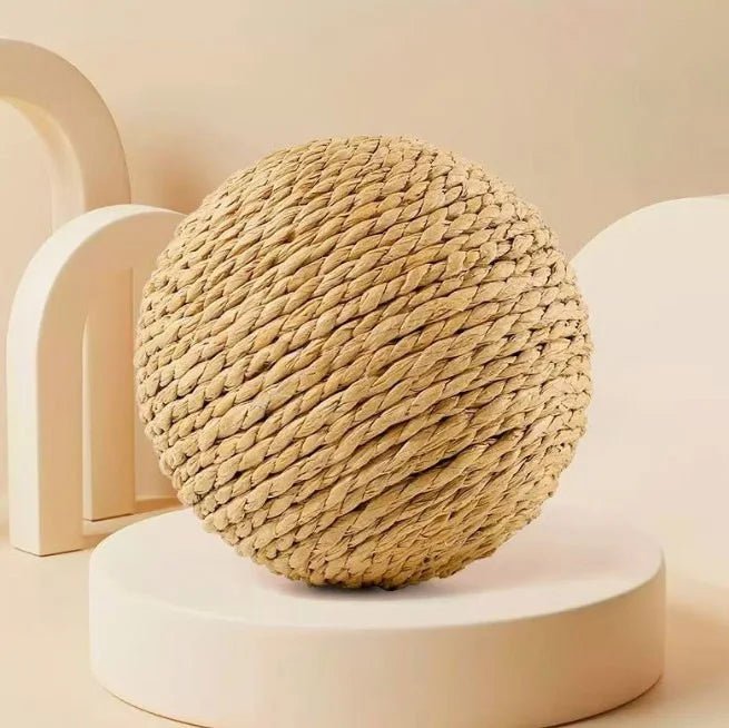 Interactive Sound-Making Big Sisal Cat Scratching Ball Toy Bite-Resistant Kitten Chew Toys for Feline Fun And Claw Care - Happy Tails