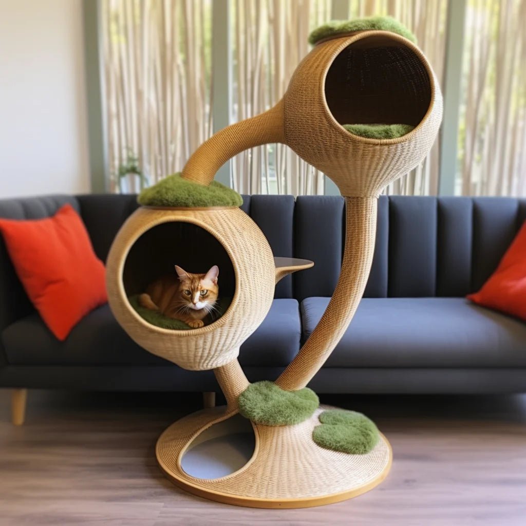 Factory price 2024 new designed Creative Cat Scratcher Cat climbing Tree affordable Big Large Cat climber furniture - Happy Tails