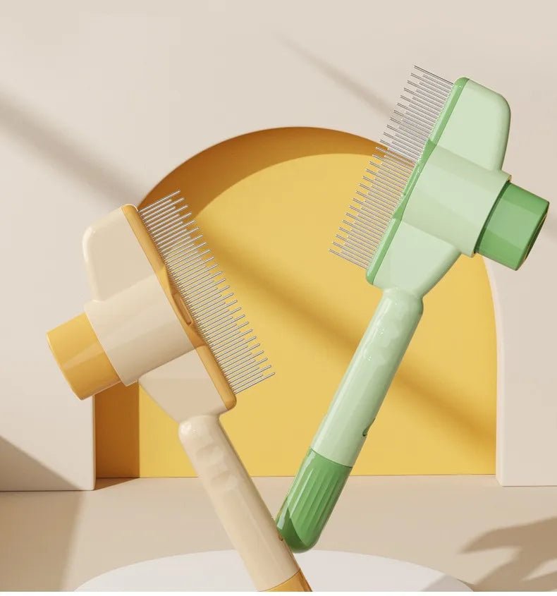 Dog Comb Pet Hair Remover One Button Dogs Brush Self-cleaning Cat Brush Massage Combs for Dog Grooming Brushes for Pet Products - Happy Tails