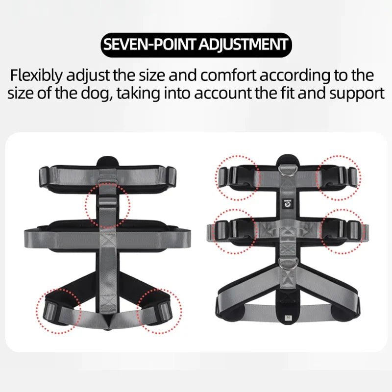 Dog Harness Outdoor Sports Harness Adjustable Anti-Breakaway Harness Easy-To-Control Dog Accessories For Medium And Large Dogs - Happy Tails