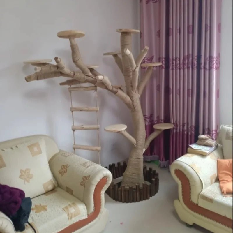 Cat Climbing Frame Sisal Scratches and Wear-resistant Cast Nest Tree Cat Scratching Post Strong Bearing Capacity Pet Products - Happy Tails