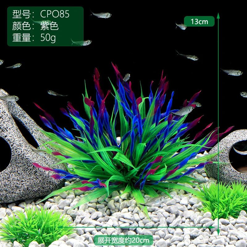 13/23/32/36/40cm Aquarium Artificial Plants  Underwater Green Fake Water Grass Aquatic Plastic Plants Fish Tank Decoration - Happy Tails