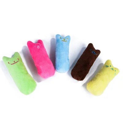Teeth Grinding Catnip Toys Funny Interactive Plush Cat Toy Pet Kitten Chewing Vocal Toy Claws Thumb Bite Cat mint For Cats - Happy Tails