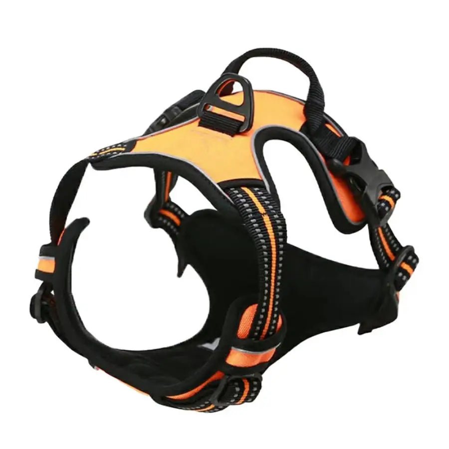No Pull Dog Harness Front Clip Heavy Duty Reflective Easy Control Handle for Large Dog WalkingHappy TailsHappy Tails