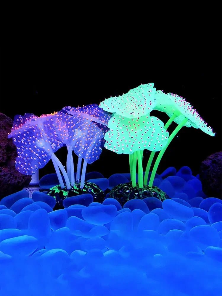 Aquarium Accessories Anemone Weed Fish  Accessories Plastic Decorate Decoration Simulate Artificial Glowing Plants Aquatic - Happy Tails