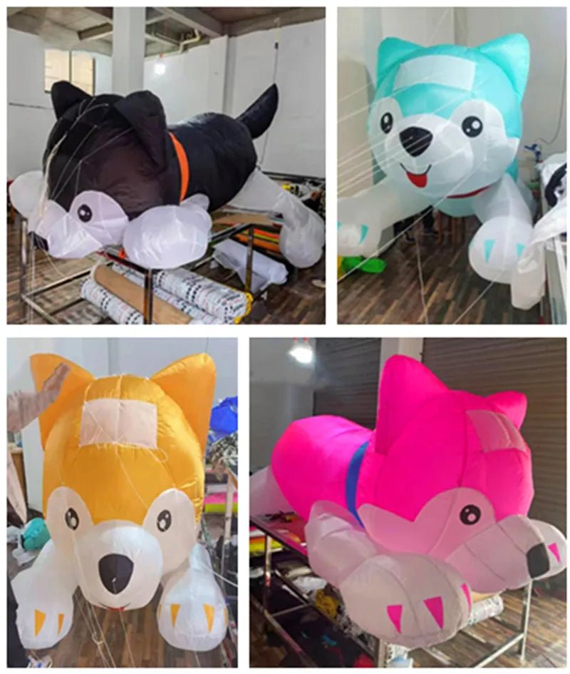 Free shippingdog kite pendant inflatable kite trompo de madera basta juego de mesa spinning boy rope outdoor games flying birdHappy TailsHappy Tails