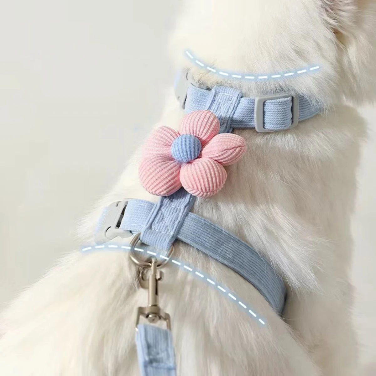 Cat Harness and Leash Sets Adjustable Dog Harness for Small Dog Leash Breashable Pet Harness Out Walking Dog Strap Cat AccessoryHappy TailsHappy Tails