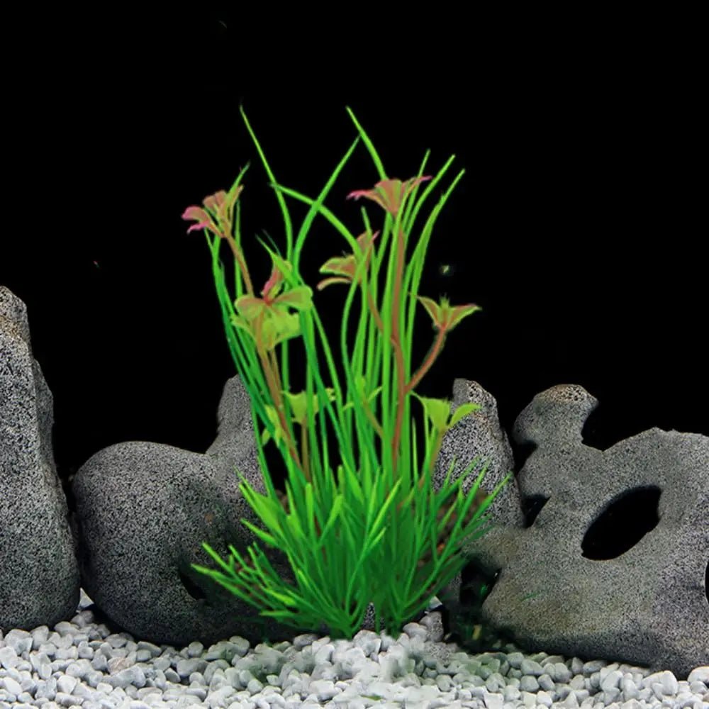 Aquarium Accessories 13cm Artificial Aquarium Plants Green Simulation Aquatic Green Plant Plastic Water Weeds Ornament Fish TankHappy TailsHappy Tails