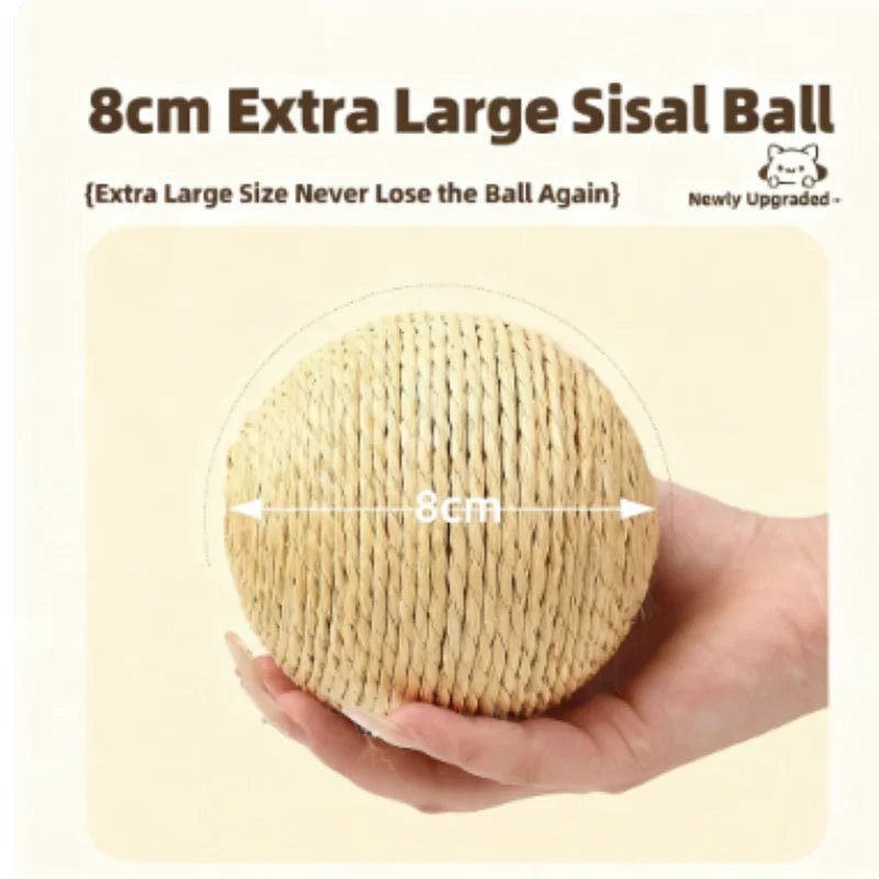 Cat Scratching Ball Interactive Cat Toys Bite - resistant Kitten Chasing Ball Pet Sounding Toys for Cats Cat AccessoriesHappy TailsHappy Tails
