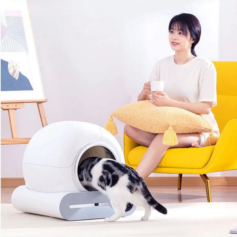 Fully Automatic Electric Large Cat Litter Box - Deodorizing & EnclosedHappy TailsHappy Tails