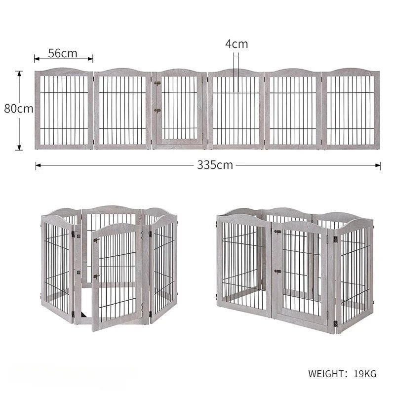 Wooden Pet Fence Dog Fence Freely Combinable Pet Isolation Door Indoor Foldable Dog Cage for Small and Medium Dogs Pet SuppliesHappy TailsHappy Tails