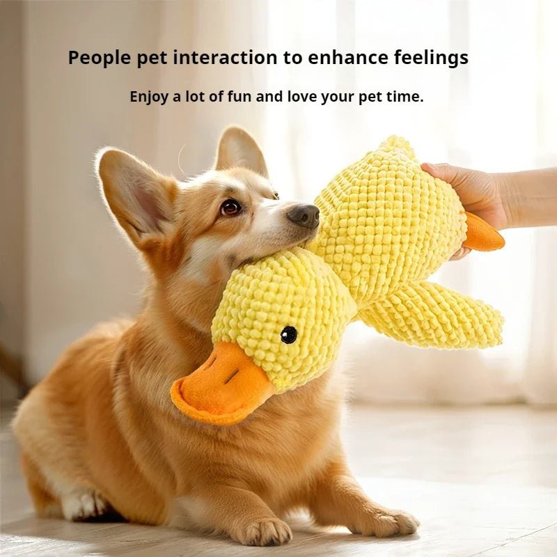Dog toy plush companion sleeping duck bite resistant teeth grinding sound relief duck sound toy - Happy Tails