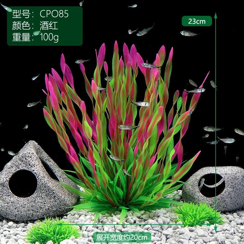 13/23/32/36/40cm Aquarium Artificial Plants Underwater Green Fake Water Grass Aquatic Plastic Plants Fish Tank DecorationHappy TailsHappy Tails