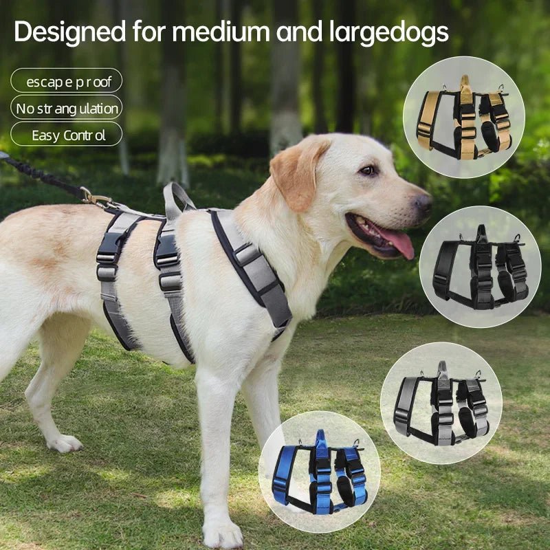 Dog Harness Outdoor Sports Harness Adjustable Anti-Breakaway Harness Easy-To-Control Dog Accessories For Medium And Large Dogs - Happy Tails