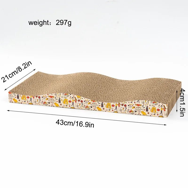 Cat Toys Pet Cat Scratching Board Corrugated Cardboard Pad Grinding Nails Interactive Protecting Furniture Cats Scratcher ToyHappy TailsHappy Tails