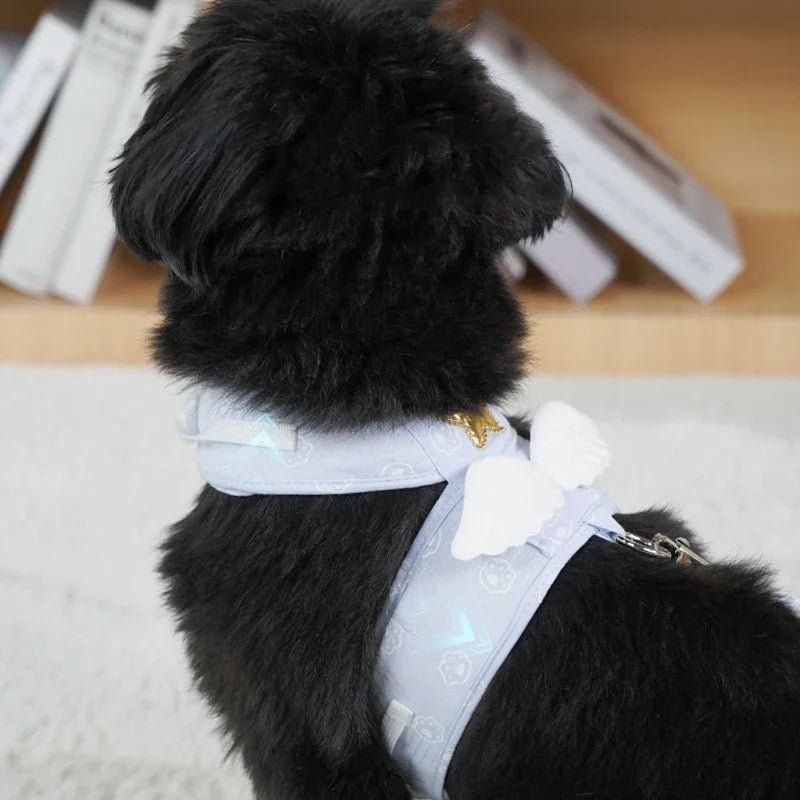 Cat Dog Harness Necklace Leash Collar Pet Items Accessories Kawaii Angel Wing Vest Harness For Dogs Cats Personalized SuppliesHappy TailsHappy Tails