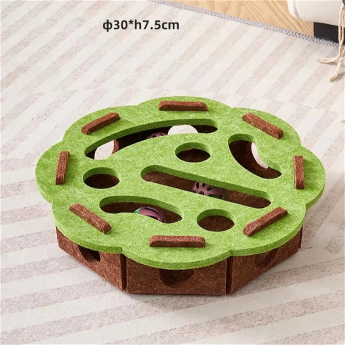Cat Scratching Post and Puzzle Maze Toy Set Sisal and Felt Interactive Playing Toys for Indoor Kittens Entertainment Supplies - Happy Tails
