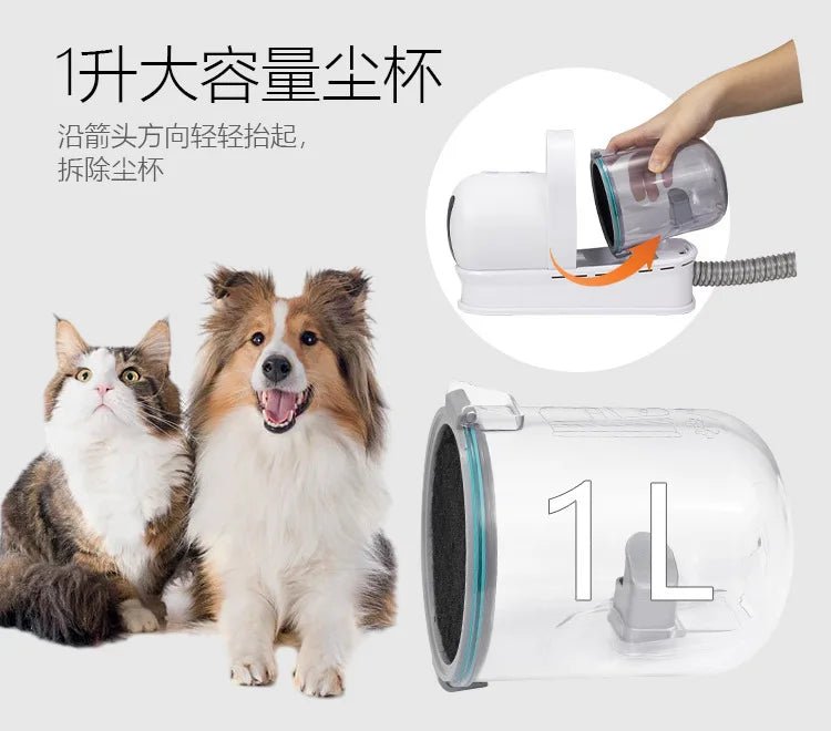 New 7 - in - 1 ABS Pet Grooming Kit for Dogs & Cats: Vacuum, Shave, Groom, Cut & CombHappy TailsHappy Tails
