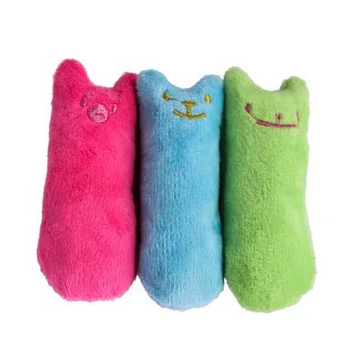 Teeth Grinding Catnip Toys Funny Interactive Plush Cat Toy Pet Kitten Chewing Vocal Toy Claws Thumb Bite Cat mint For Cats - Happy Tails