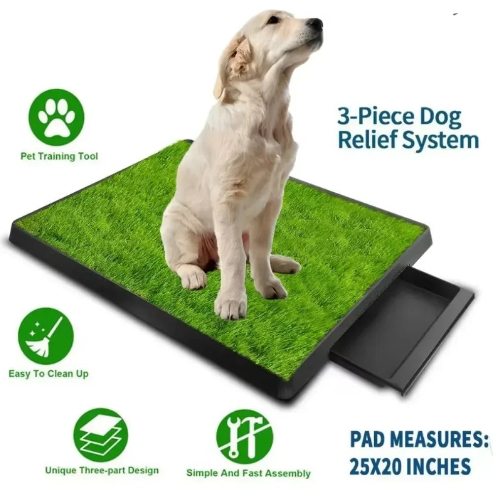 Portable Synthetic Grass Dog Potty TrayHappy TailsHappy Tails