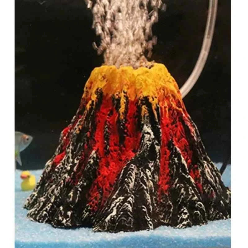 Aquarium Accessories Resin Crafts Simulation Artificial Volcano Rockery Fish Tank Decor Pet Supplies Ornament   Home Decoration - Happy Tails
