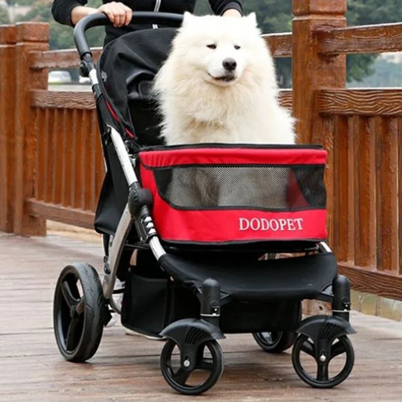 Foldable Dog Strollers 35KG Medium Luxury Dog Strollers Designer Cute Travel Outdoors Dogs Stroller Cheap Portable Pet SuppliesHappy TailsHappy Tails
