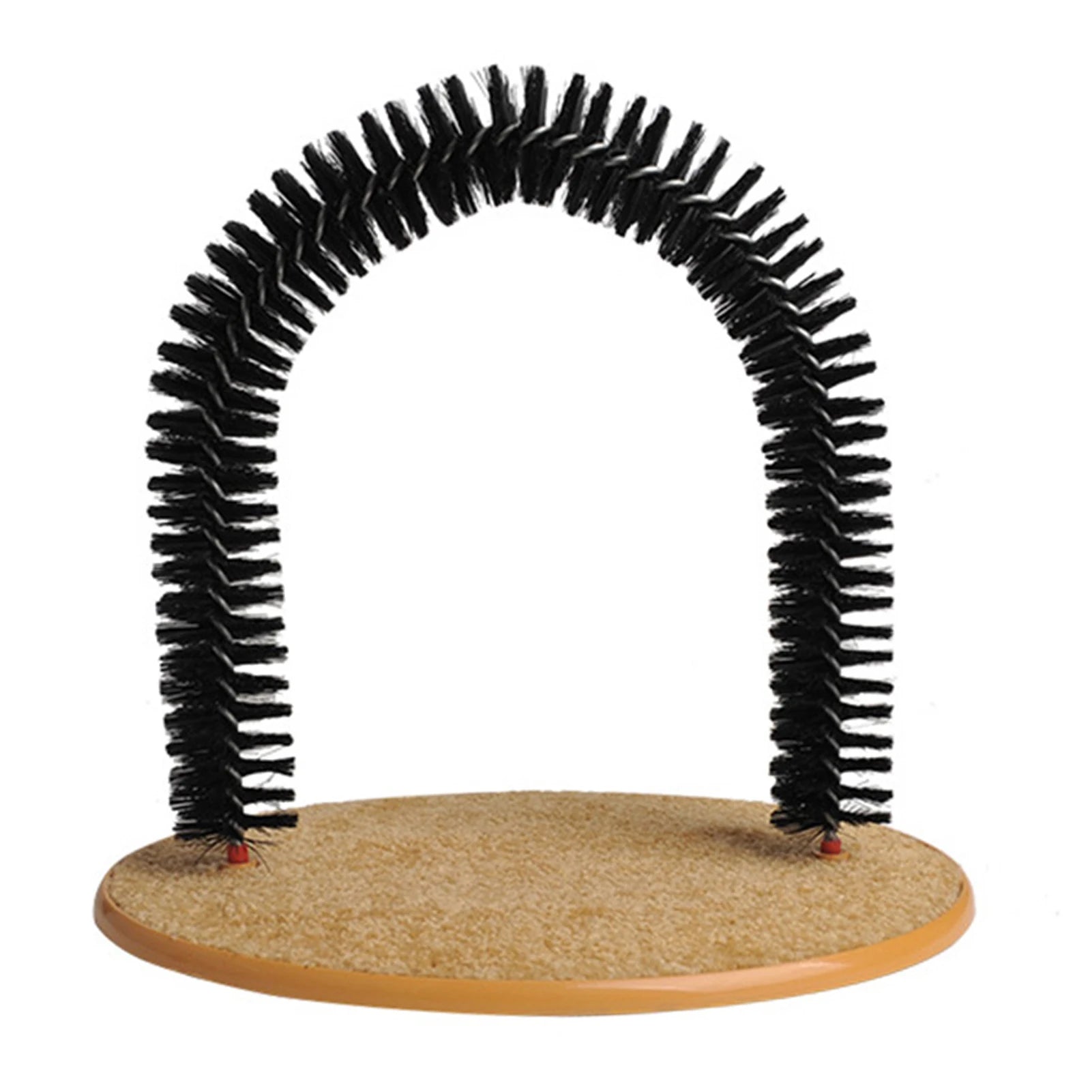 Cat Arch Self Groomer Massager Toy Cat Toys Pet Kitten Scratcher Toys Fur Grooming Cat Brush Shedding With Scratch Pad - Happy Tails