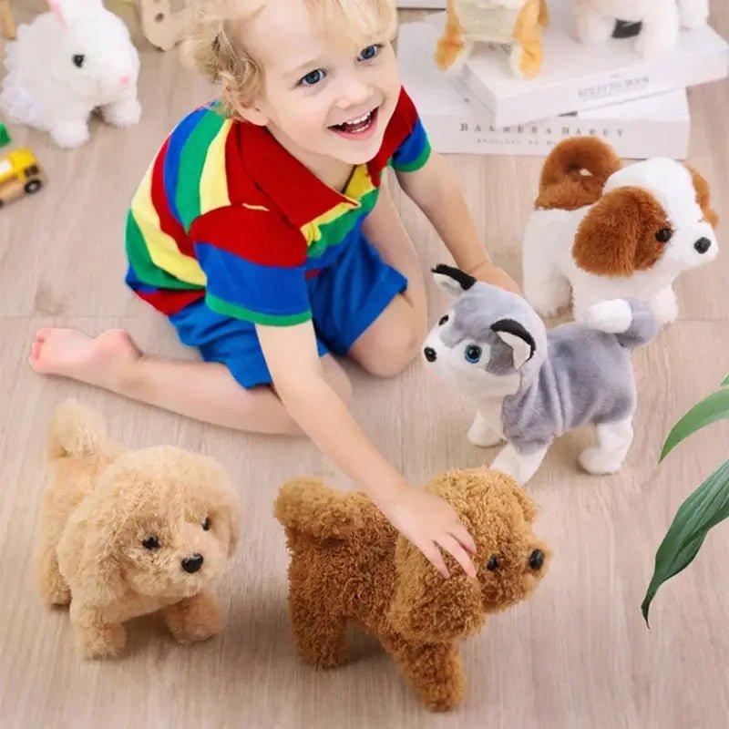 Baby Toy Dogs That Walks and Barks Tail Wagging Plush Interactive Electronic Pets Puppy Montessori Toys for Girls Toddlers KidsHappy TailsHappy Tails