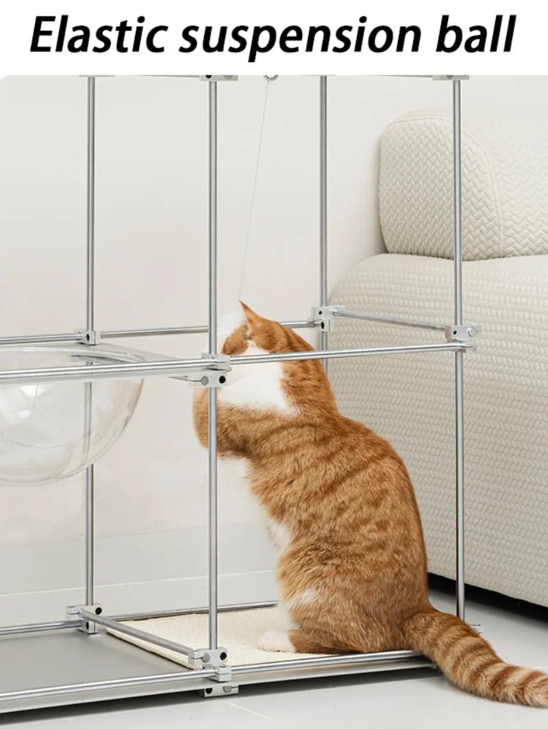 Multi Functional 4 Layers Trees Cat Climbing Frame Stable Acrylic Cat Nest House Cats Scratcher Board Sisal Pet Accessories - Happy Tails